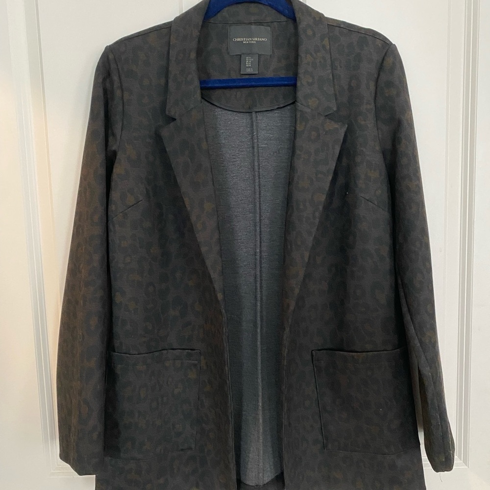 Christian Siriano leopard blazer